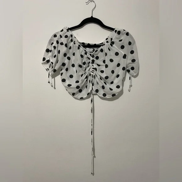 Urban outfitters Bianca retro off the shoulder crop top - Picture 1 of 7